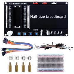 GeeekPi Basic Starter Kit for Raspberry Pi Pico/Pico W, BreadBoard Kit with Half-Size Breadboard and Jumper Wire Pack for Raspberry Pi Pico/Pico W (Raspberry Pi Pico/Pico W Not Included)