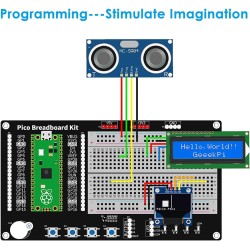 GeeekPi Basic Starter Kit for Raspberry Pi Pico/Pico W, BreadBoard Kit with Half-Size Breadboard and Jumper Wire Pack for Raspberry Pi Pico/Pico W (Raspberry Pi Pico/Pico W Not Included)